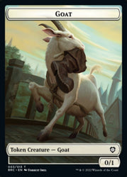 Construct (008) // Goat Double-Sided Token [The Brothers' War Commander Tokens] Magic: The Gathering