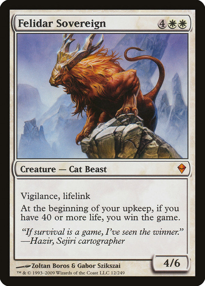 Felidar Sovereign [Zendikar] Magic: The Gathering