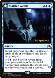 Startled Awake // Persistent Nightmare [Shadows over Innistrad Prerelease Promos] Magic: The Gathering