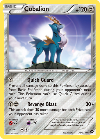Cobalion (74/114) [XY: Steam Siege] Pokémon