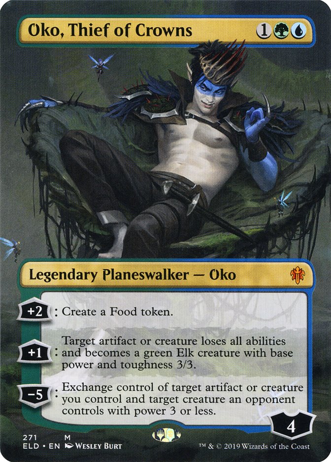 Oko, Thief of Crowns (Borderless) [Throne of Eldraine] Magic: The Gathering