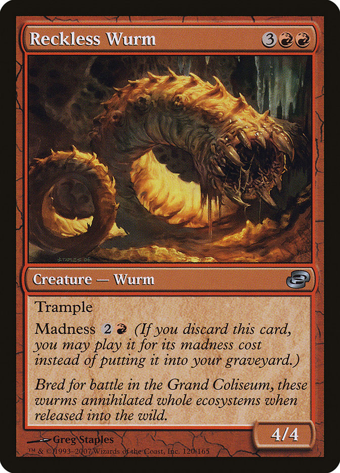 Reckless Wurm [Planar Chaos] Magic: The Gathering