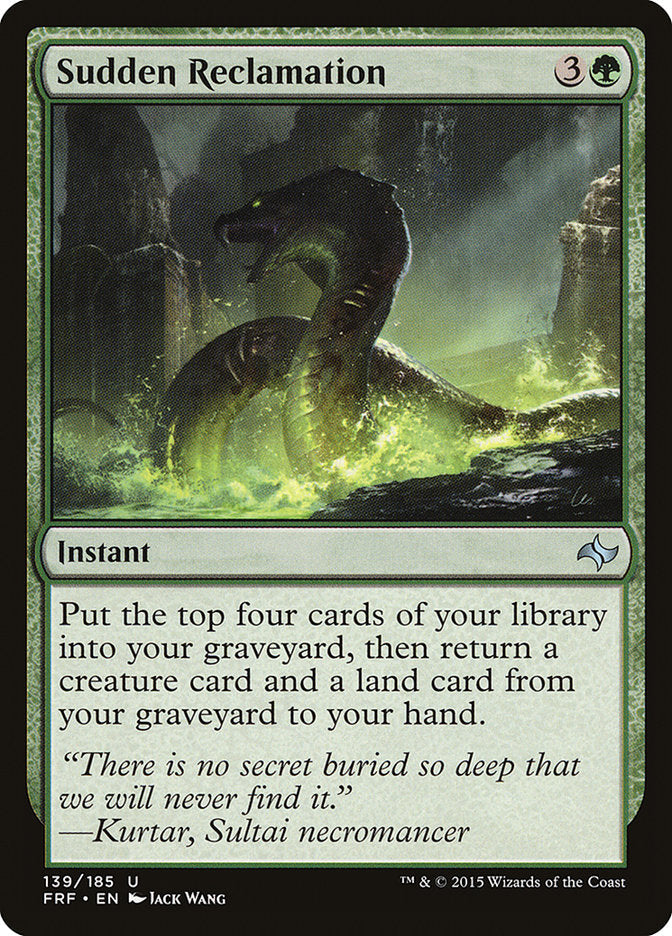 Sudden Reclamation [Fate Reforged] Magic: The Gathering