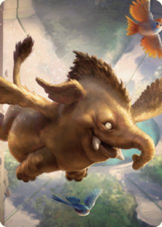 Lulu, Loyal Hollyphant Art Card (18) [Commander Legends: Battle for Baldur's Gate Art Series] Magic: The Gathering