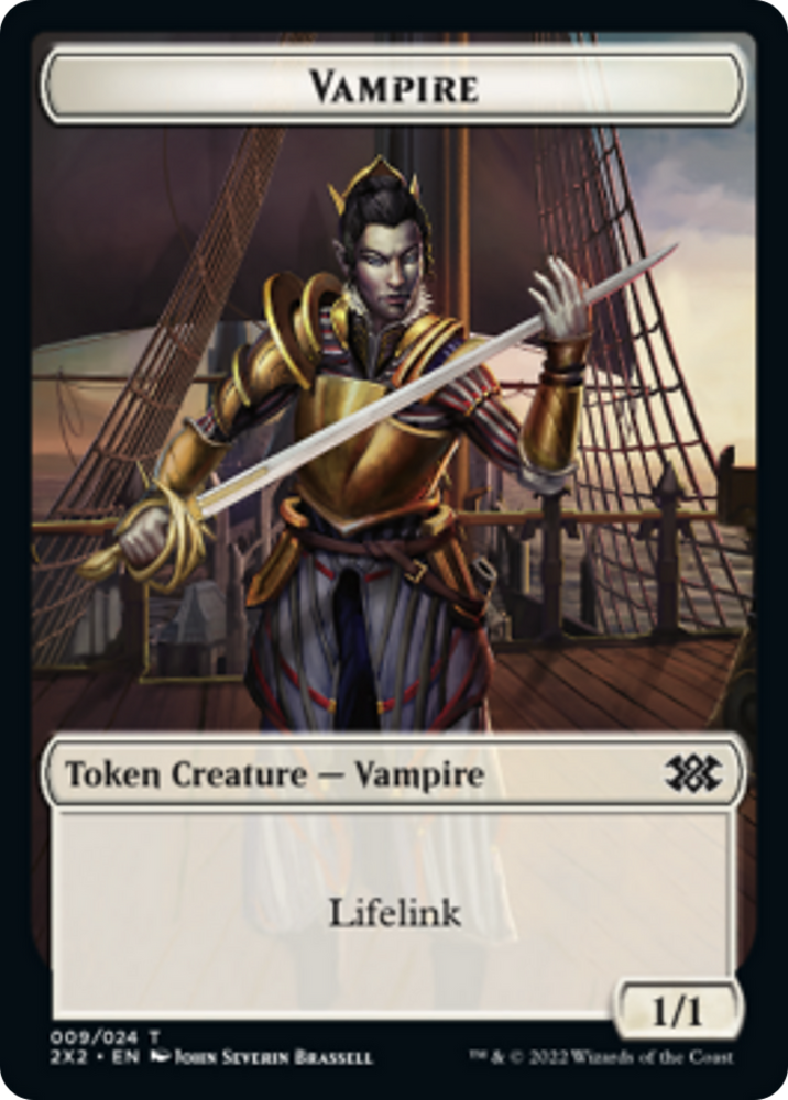 Bear // Vampire Double-Sided Token [Double Masters 2022 Tokens] Magic: The Gathering