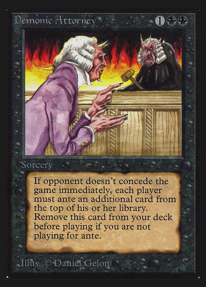 Demonic Attorney [International Collectors' Edition] Magic: The Gathering