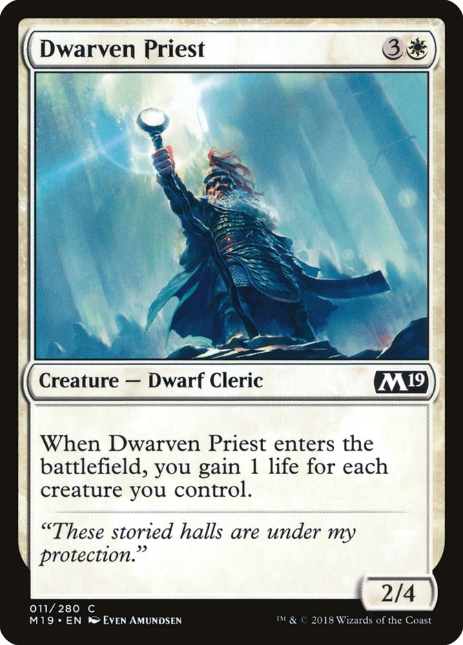 Dwarven Priest [Core Set 2019] Magic: The Gathering