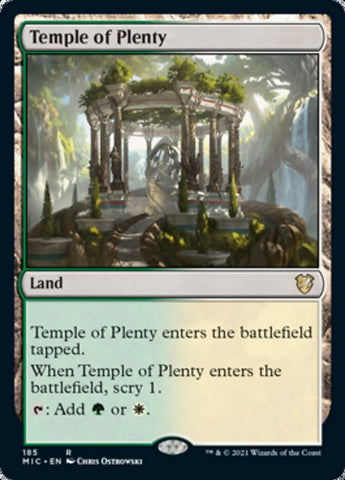 Temple of Plenty [Innistrad: Midnight Hunt Commander] Magic: The Gathering