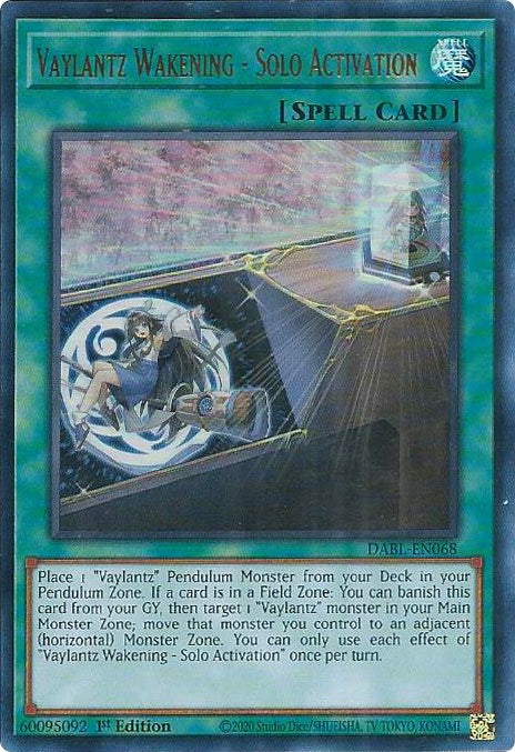 Vaylantz Wakening - Solo Activation [DABL-EN068] Ultra Rare Yu-Gi-Oh!