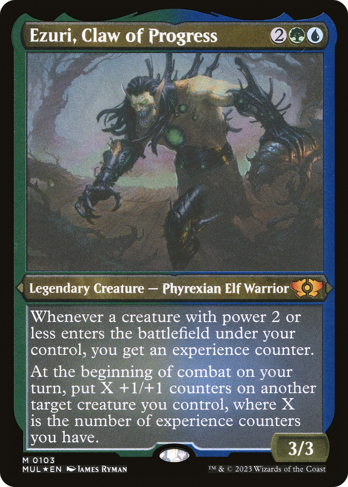 Ezuri, Claw of Progress (Foil Etched) [Multiverse Legends] Magic: The Gathering