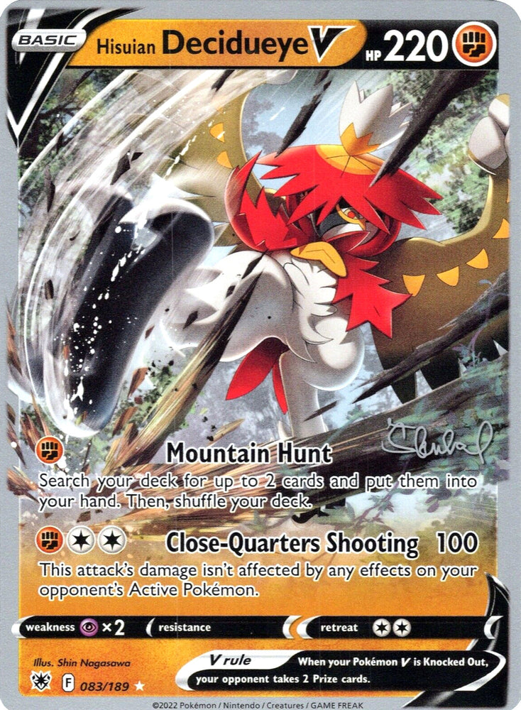 Hisuian Decidueye V (083/189) (ADP - Ondrej Skubal) [World Championships 2022] Pokémon