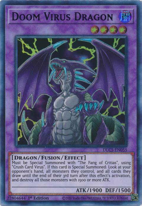 Doom Virus Dragon (Green) [DLCS-EN055] Ultra Rare Yu-Gi-Oh!