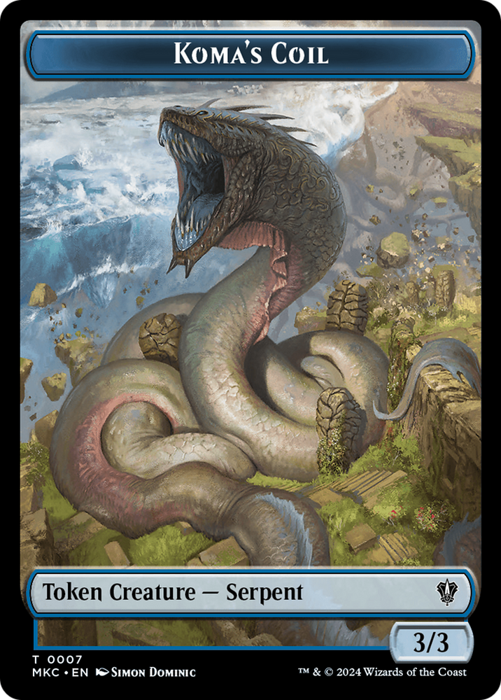 Tentacle // Koma's Coil Double-Sided Token [Murders at Karlov Manor Commander Tokens] Magic: The Gathering