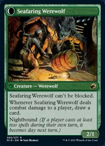 Suspicious Stowaway // Seafaring Werewolf [Innistrad: Midnight Hunt] Magic: The Gathering