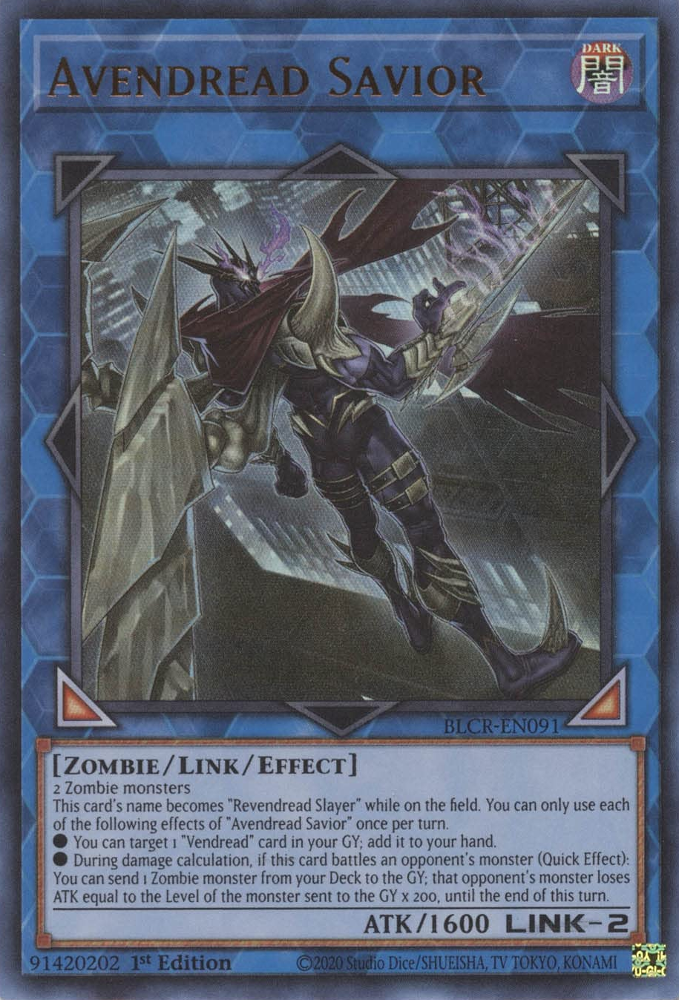 Avendread Savior [BLCR-EN091] Ultra Rare Yu-Gi-Oh!