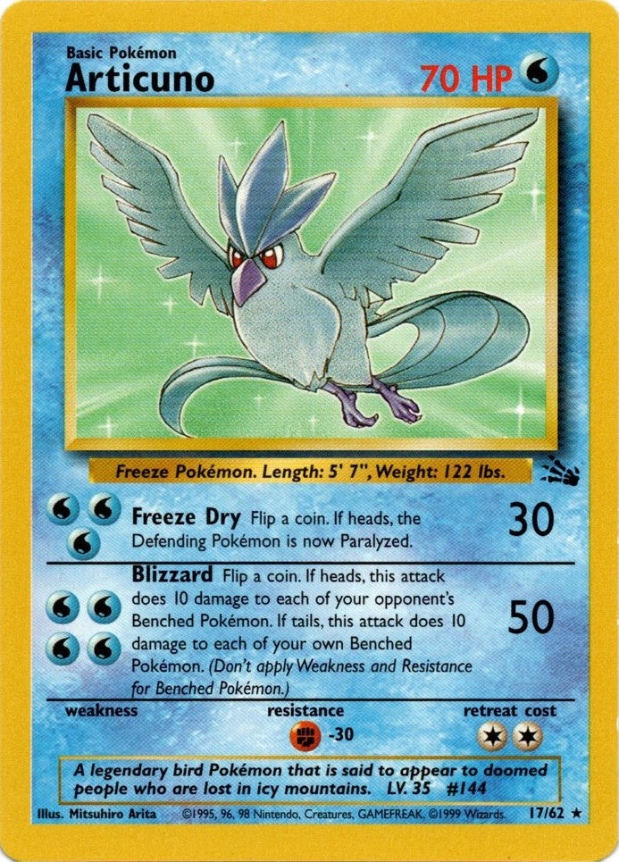 Articuno (17/62) [Fossil Unlimited] Pokémon