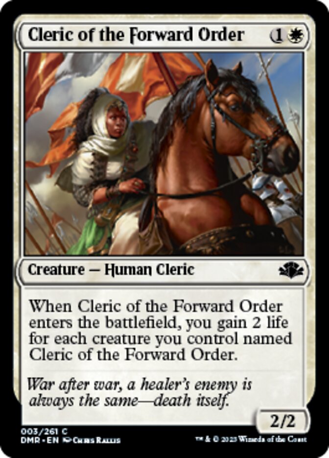 Cleric of the Forward Order [Dominaria Remastered] Magic: The Gathering