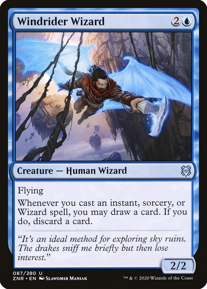 Windrider Wizard [Zendikar Rising] Magic: The Gathering