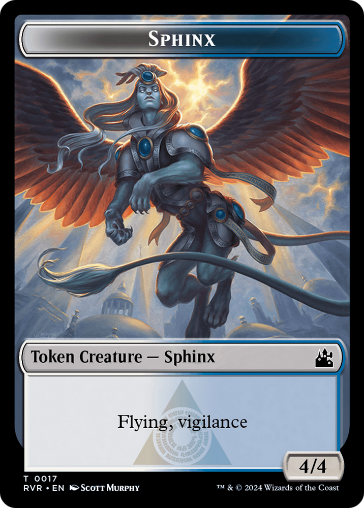 Bird // Sphinx Double-Sided Token [Ravnica Remastered Tokens] Magic: The Gathering