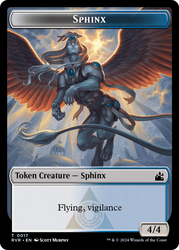 Bird // Sphinx Double-Sided Token [Ravnica Remastered Tokens] Magic: The Gathering
