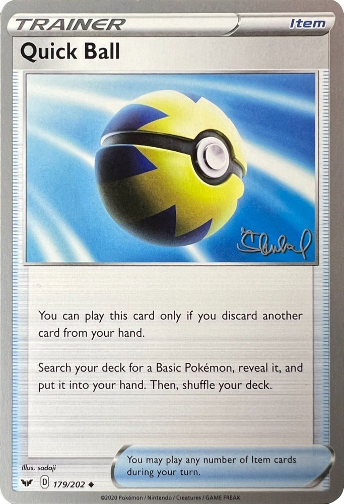 Quick Ball (179/202) (ADP - Ondrej Skubal) [World Championships 2022] Pokémon