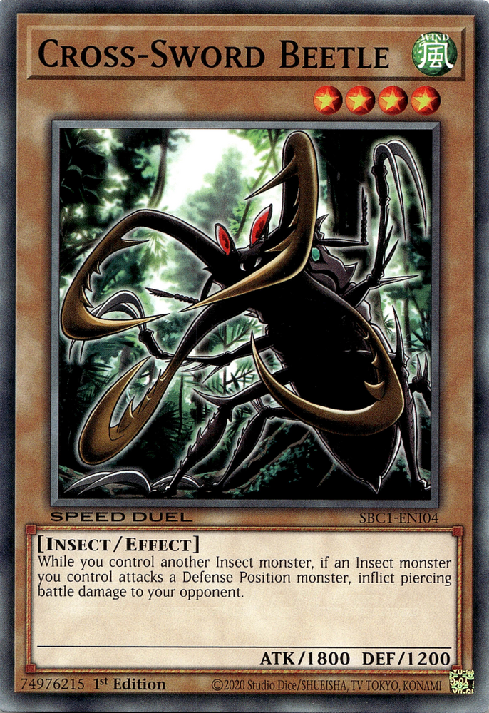 Cross-Sword Beetle [SBC1-ENI04] Common Yu-Gi-Oh!
