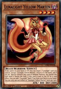 Lunalight Yellow Marten [LDS2-EN128] Common Yu-Gi-Oh!