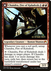 Chandra, Fire of Kaladesh // Chandra, Roaring Flame [Magic Origins Prerelease Promos] Magic: The Gathering