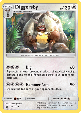 Diggersby (88/111) [Sun & Moon: Crimson Invasion] Pokémon