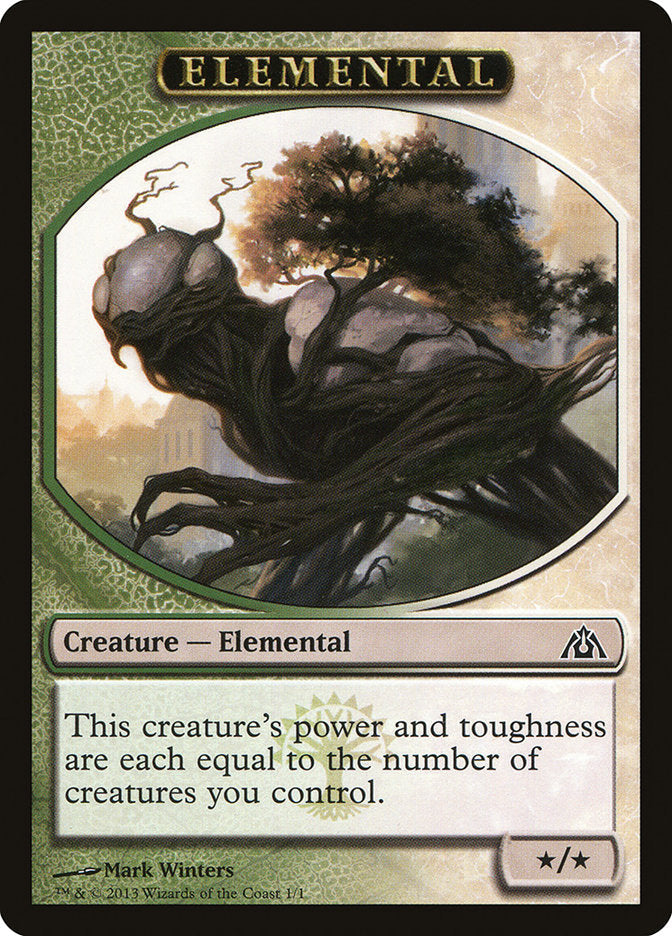 Elemental Token [Dragon's Maze Tokens] Magic: The Gathering