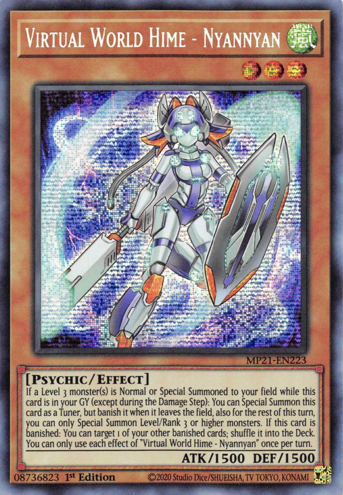 Virtual World Hime - Nyannyan [MP21-EN223] Prismatic Secret Rare Yu-Gi-Oh!