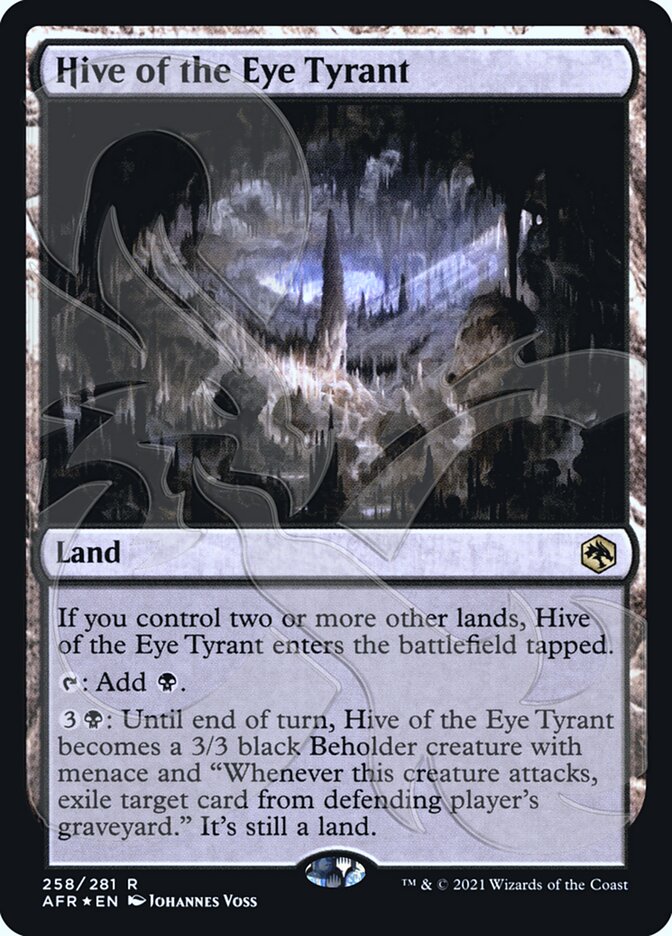 Hive of the Eye Tyrant (Ampersand Promo) [Dungeons & Dragons: Adventures in the Forgotten Realms Promos] Magic: The Gathering