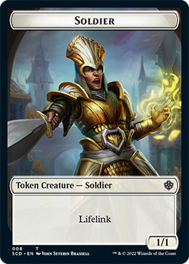 Elf Warrior // Soldier Double-Sided Token [Starter Commander Decks] Magic: The Gathering