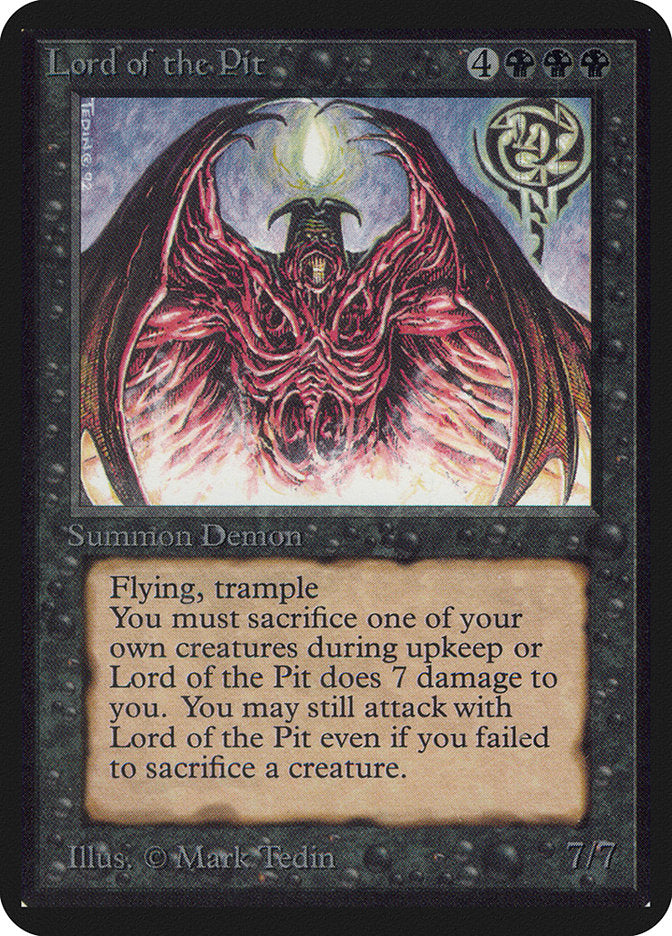 Lord of the Pit [Alpha Edition] Magic: The Gathering