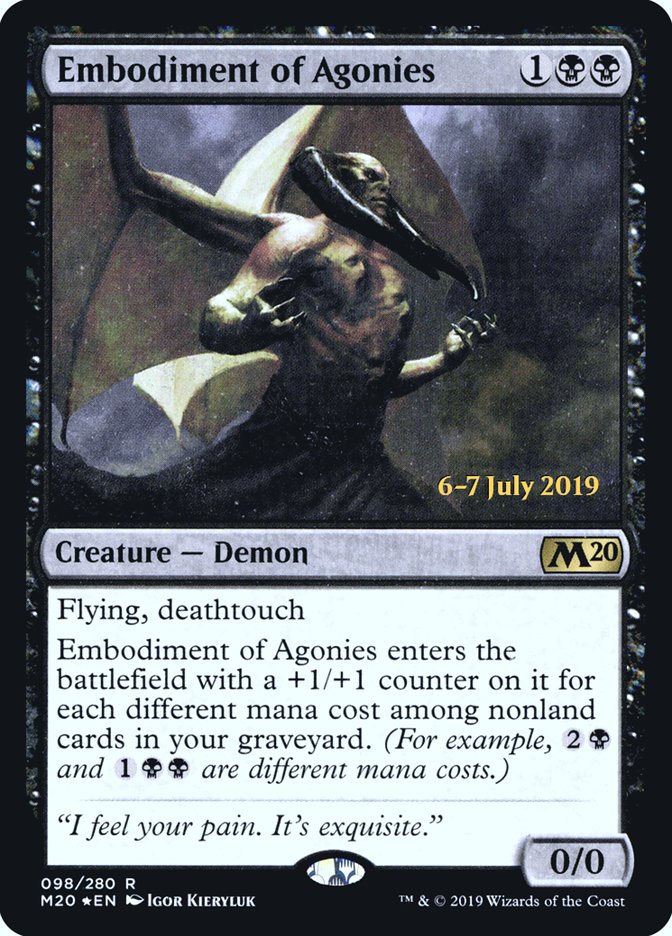 Embodiment of Agonies [Core Set 2020 Prerelease Promos] Magic: The Gathering
