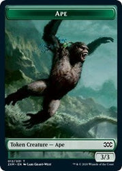 Ape // Golem Double-Sided Token [Double Masters Tokens] Magic: The Gathering