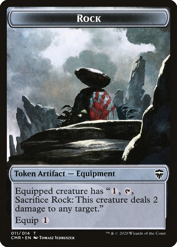 Rock // Treasure Double-Sided Token [Commander Legends Tokens] Magic: The Gathering
