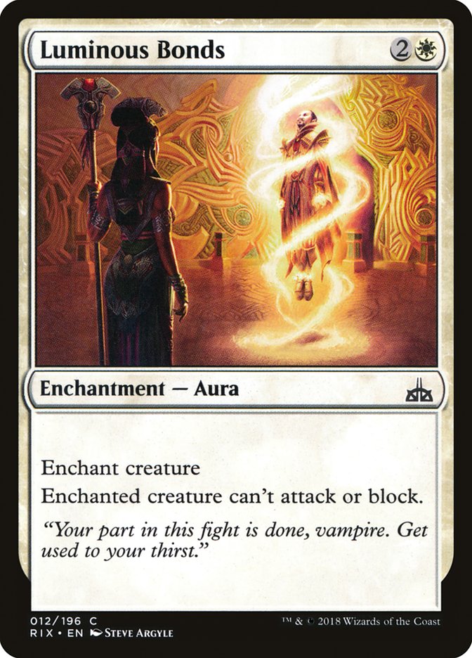 Luminous Bonds [Rivals of Ixalan] Magic: The Gathering