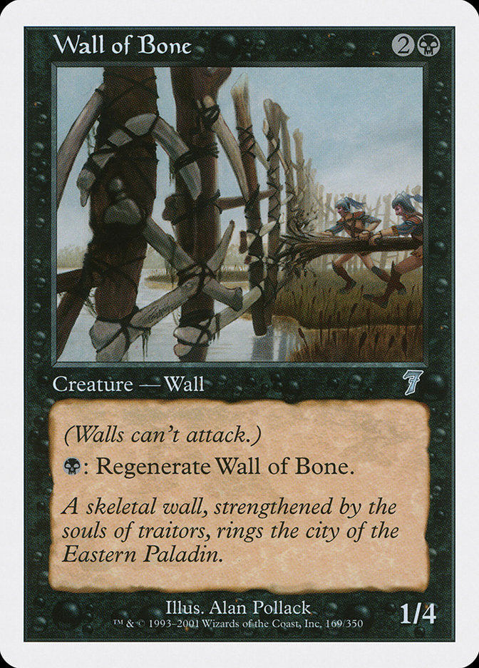 Wall of Bone [Seventh Edition] Magic: The Gathering