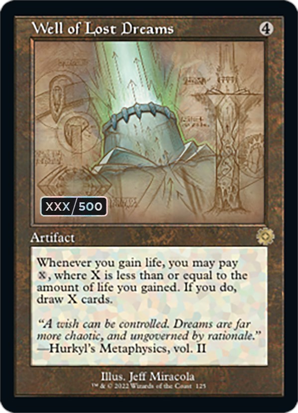 Well of Lost Dreams (Retro Schematic) (Serial Numbered) [The Brothers' War Retro Artifacts] Magic: The Gathering