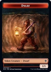 Dwarf // Food (15) Double-Sided Token [Throne of Eldraine Tokens] Magic: The Gathering