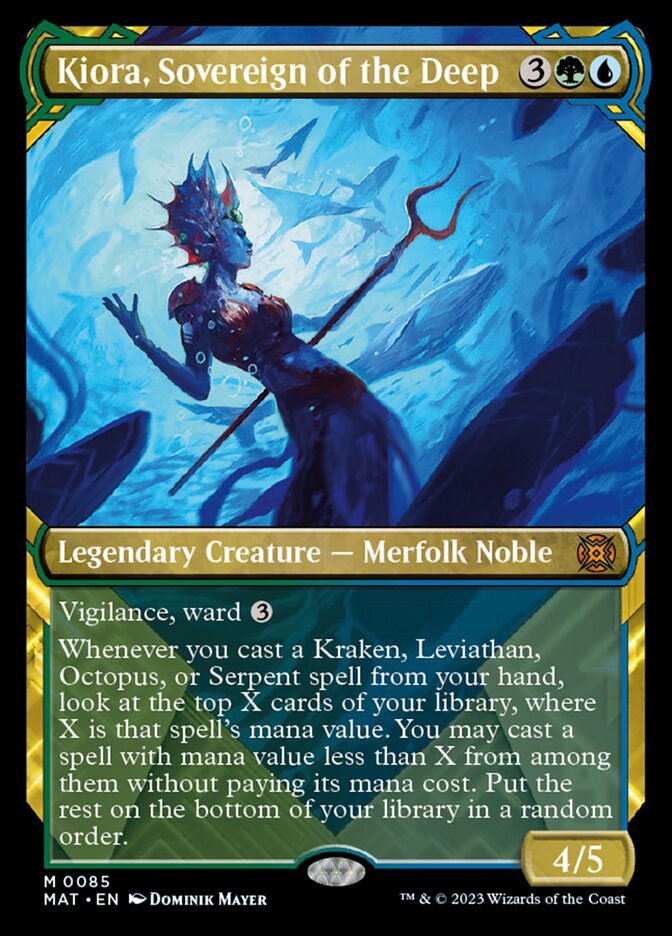 Kiora, Sovereign of the Deep (Showcase) [March of the Machine: The Aftermath] Magic: The Gathering