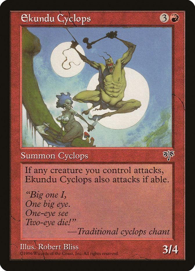 Ekundu Cyclops [Mirage] Magic: The Gathering