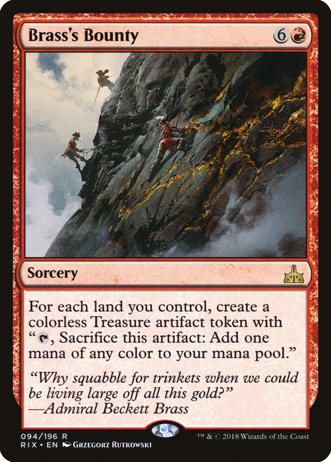 Brass's Bounty [Rivals of Ixalan] Magic: The Gathering