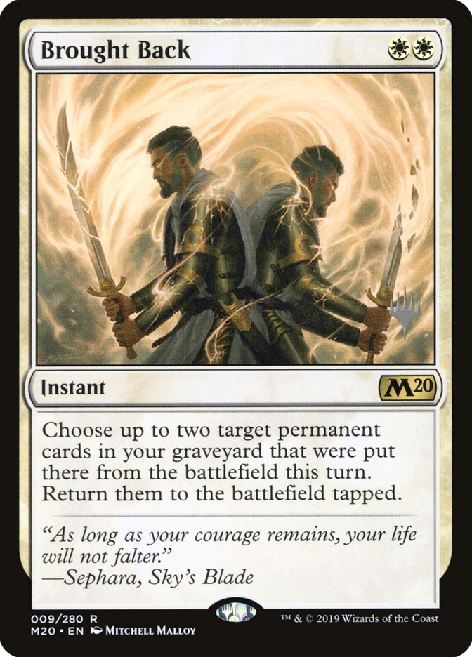 Brought Back (Promo Pack) [Core Set 2020 Promos] Magic: The Gathering