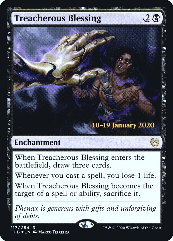 Treacherous Blessing [Theros Beyond Death Prerelease Promos] Magic: The Gathering