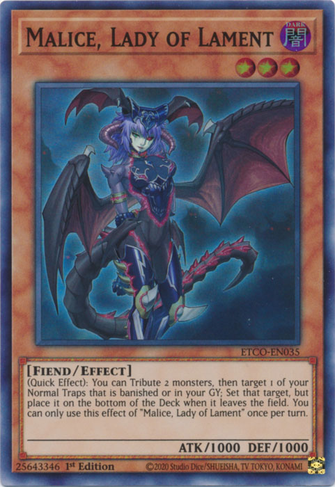 Malice, Lady of Lament [ETCO-EN035] Super Rare Yu-Gi-Oh!