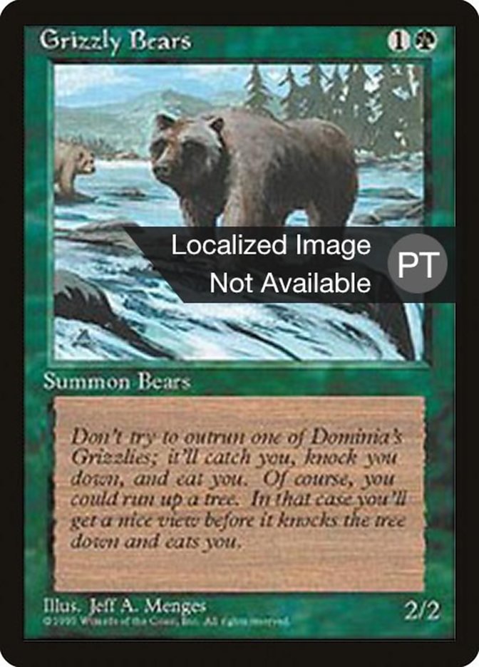 Grizzly Bears [Fourth Edition (Foreign Black Border)] Magic: The Gathering