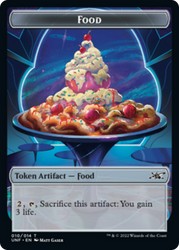 Clown Robot (003) // Food (010) Double-Sided Token [Unfinity Tokens] Magic: The Gathering