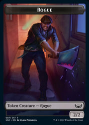 Cat // Rogue Double-Sided Token [Streets of New Capenna Tokens] Magic: The Gathering